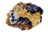 Sparkling Azurite Crystals with Chrysocolla - Laos #162586-1